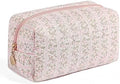 Large Pencil Case, Quilted Cotton Pencil Pouch, Cute Floral Pen Bag by OIMEIJewelry