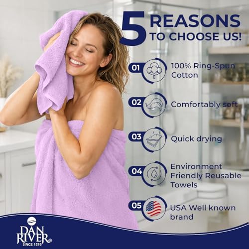 DAN RIVER 8 Piece Luxury Bath Towels - Image 5