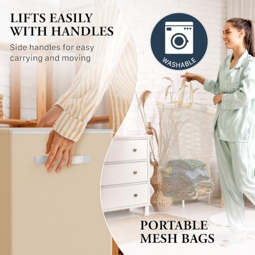 Simple Houseware Double Laundry Hamper - Image 4