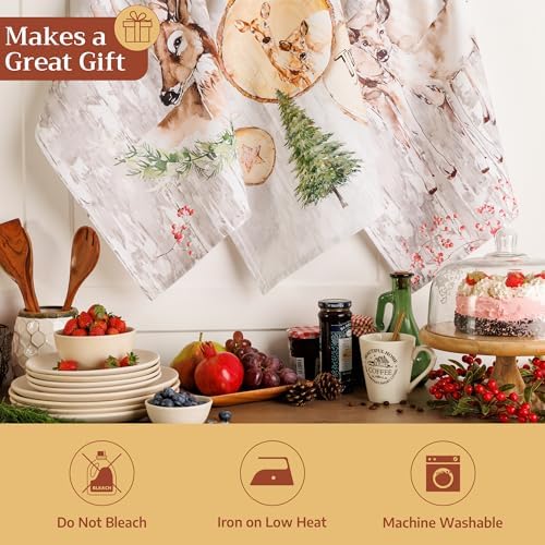 Maison d' Hermine Kitchen Towels Set of 3 Reusable 100% Cotton 27.50" x 20" - Image 5
