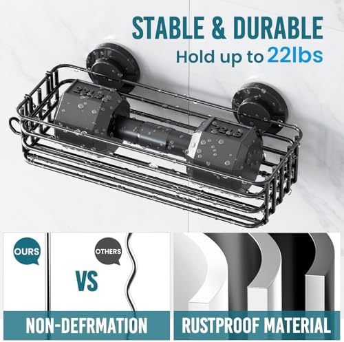 TAILI Shower Caddy Suction Cup, 3 Pack Shelves - Image 4