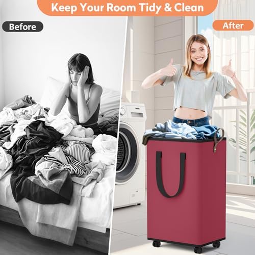 SpaceTrove Rolling Laundry Basket - Image 5