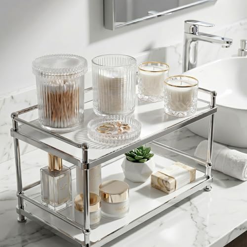 rejomiik 2 Pack Qtip Holder Glass Apothecary Jars - Image 2