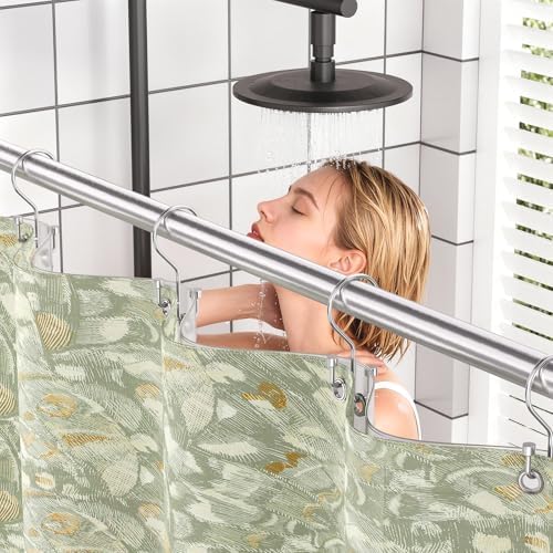 Bathway 12-Pack Double Shower Curtain Hooks, Rust-Resistant Metal Shower - Image 3