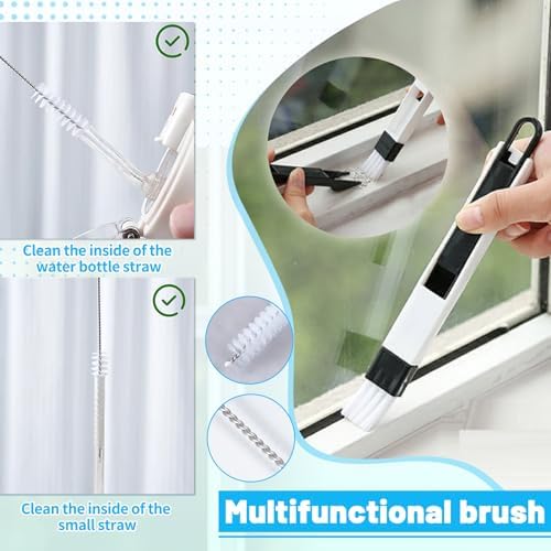 16Pcs Crevice Cleaning Brush Set, Hard Bristle Scrub Brushes - Image 5