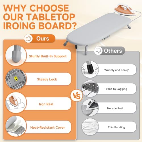 APEXCHASER Small Ironing Board, Iron Board - Image 7