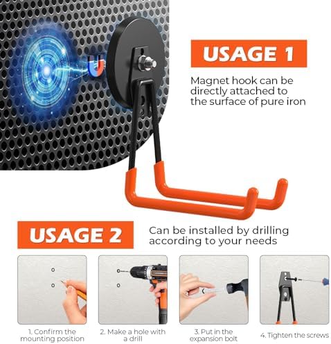 Large Strong Magnetic Hooks Heavy Duty, 3.5in Powerful Utility Magnets Hook - Image 6