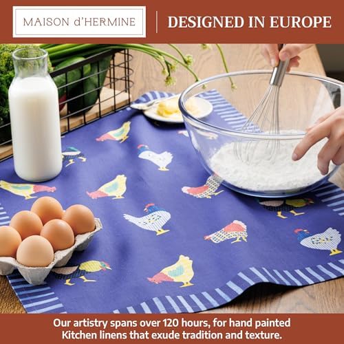 Maison d' Hermine Kitchen Towels Set of 2 Reusable 100% Cotton 27.50" x 20" - Image 3