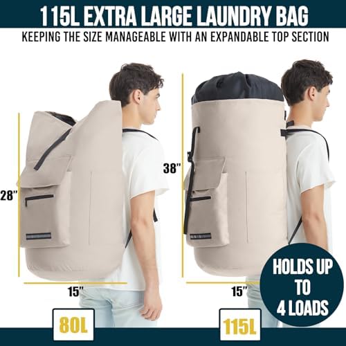 Laundry Bag Extra Large 115l, Heavy Duty Laundry Backpack, College Laundry Bag - Image 2
