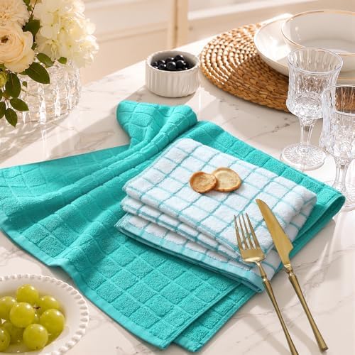 Kitinjoy Premium Kitchen Towels, Large 100% Cotton Terry 390 GSM Kitchen Hand - Image 4