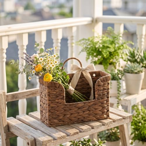 Water Hyacinth Coffee Brown Hanging Basket - Image 3