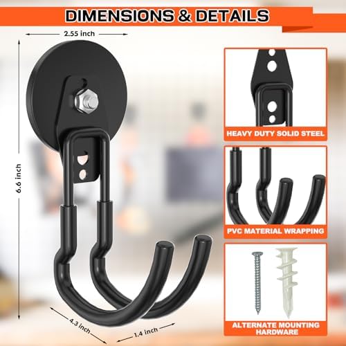 Heavy Duty Magnetic Utility Hooks ，J-Type Storage Hooks, - Image 4