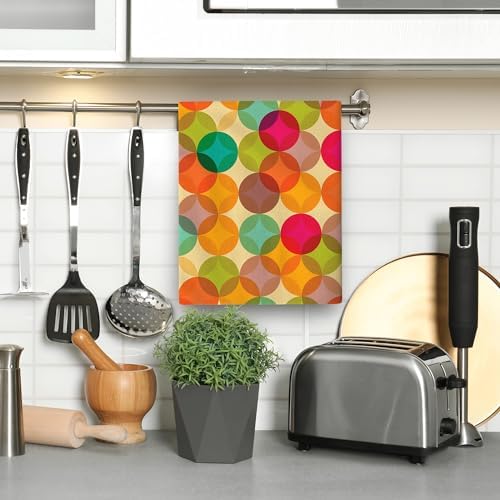 Mid Century Modern Retro Kitchen Towels Decorative Set of 2 16"x24" - Image 6