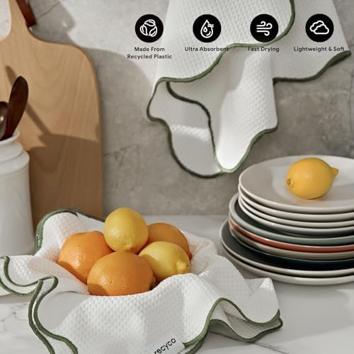 RECYCO Waffle Kitchen Towel Set of 2 - Image 2