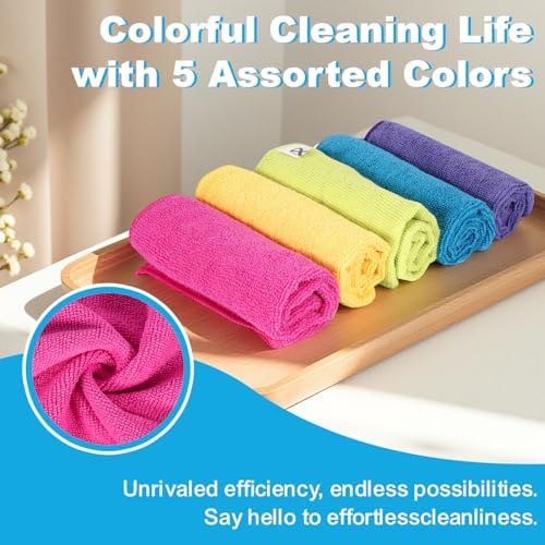 Microfiber Cleaning Cloth, 15 Pack Cleaning Towels, 11.5"x11.5" - Image 6
