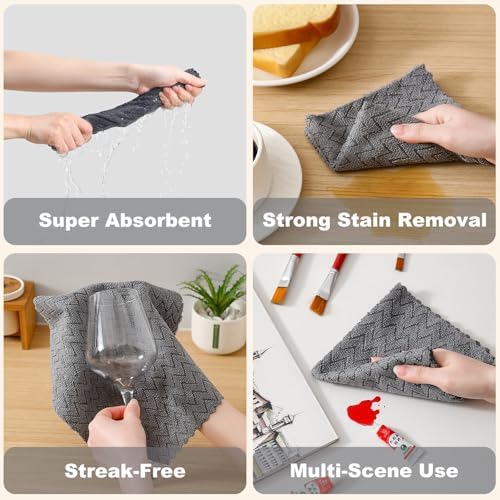 80 Pack Microfiber Cleaning Cloth Roll Reusable Paper Towels 12"x12" Tear Away - Image 4