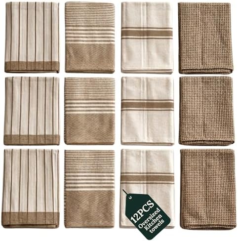 Cloud Scape Pack of 12 Kitchen Towels, Absorbent & Oversized by CloudScapeLinen
