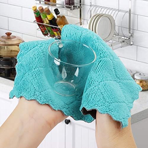 GADIEDIE 10Pack Kitchen Cloth Dish Towels, Super Absorbent Coral Velvet - Image 5
