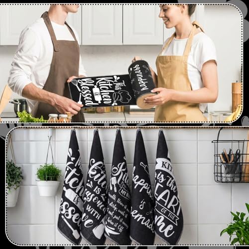 Mindsoft 36 Pcs Farmhouse Black and White Kitchen Homemade Reusable Paper - Image 4