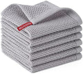 Kitchen Towels 6-Pack Kitchen Dish Cloths, 100% Cotton, 12x12 In, Light Grey by BOOMIBOO