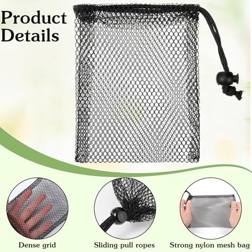 Nogeqi 10pcs Small Mesh Bags Drawstring, 7.8" X 5.9"Mini Nylon Net Bag - Image 4