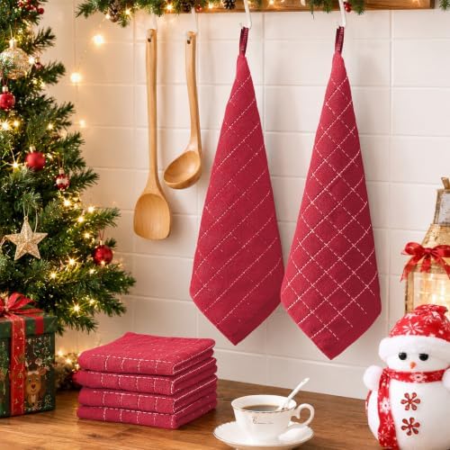 Kitinjoy 100% Cotton Terry Kitchen Dish Cloths, 12”x 12” - Image 6