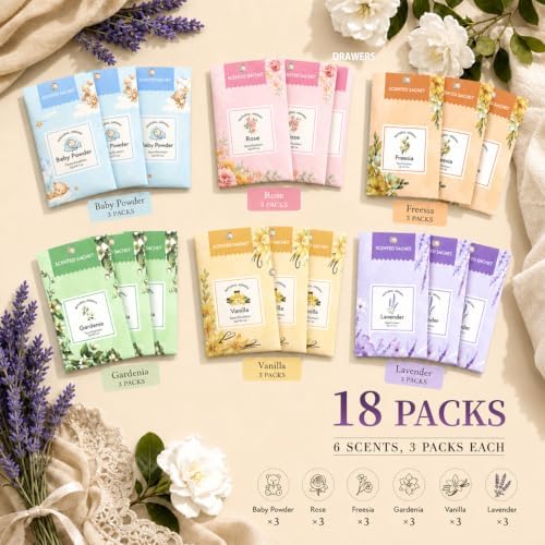 18 Pack Assorted Scented Sachets - Image 7