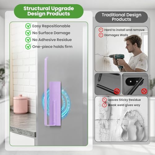 Magnetic Paper Towel Holder for Fridge, Toilet Paper Roll Holder Magnetic Paper - Image 4