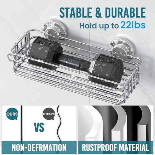 TAILI Shower Caddy Suction Cup, 3 Pack Shelves - Image 4