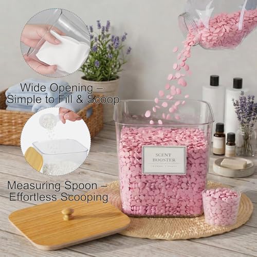FUSHITON Laundry Pods Storage Container, 3+1 Clear Storage Bins - Image 2