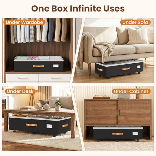 Budding Joy 80L 2 Pack Adjustable Under Bed Storage - Image 7