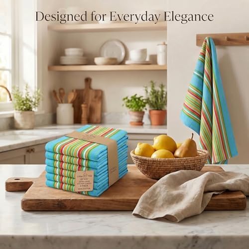 Urban Villa Kitchen Towels Cotton Dish Towels 20”x30” Azure - Image 5