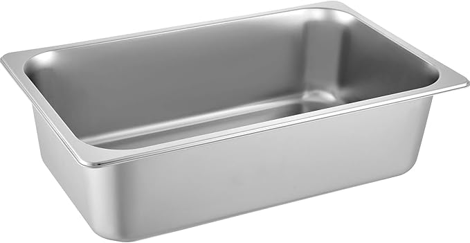 VEVOR 6 Pack Hotel Pans, Full Size 6-Inch, Stainless Steel Steam Table Pans，Anti-Jam Catering Trays for Steam Tables, for Home, Party, Restaurant, Hotel, Buffet