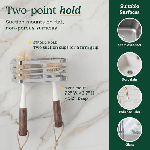 Cuisinart Sink Drain Strainer & Suction Cup Sponge Holder, 2-Piece Set - Image 6