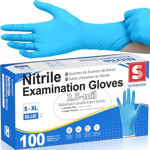 Schneider Medical Exam Glove, Gloves Disposable Latex Free, Powder Free by Schneider