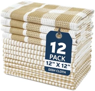 LANE LINEN 100% Cotton Kitchen Dish Cloths, Ultra Soft Absorbent Quick Drying by LaneLinen