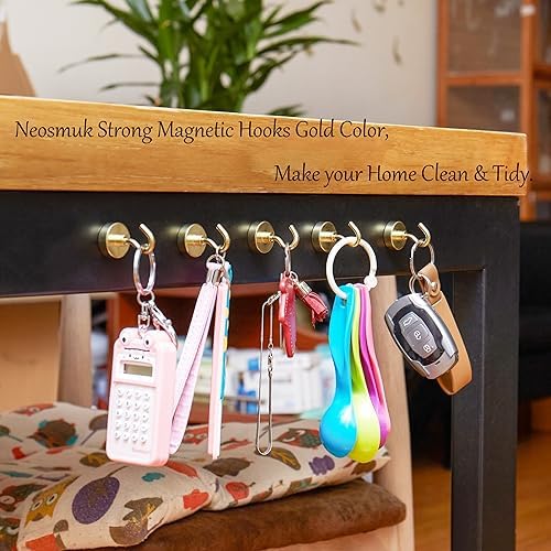 Neosmuk Magnetic Hooks, 40lb Heavy Duty, 10 Pack - Image 3