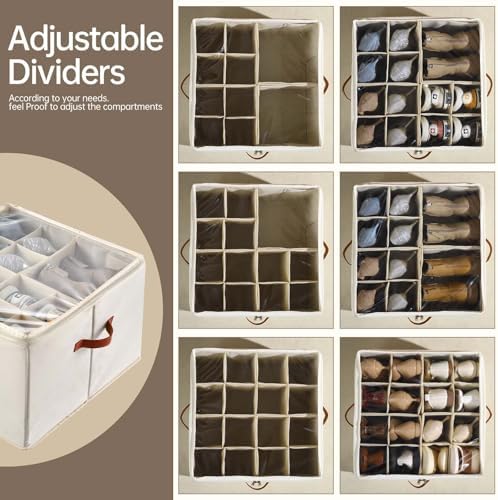 INSTY 2 Pack Shoe Organizer for Closet, Fits up to 32 Pairs, Adjustable - Image 3