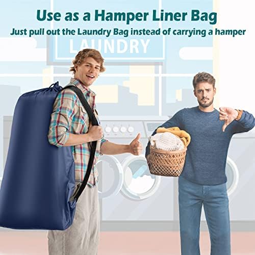Coomee Heavy Duty Laundry Bag, 2 Pack XL Nylon Laundry Bags - Image 4