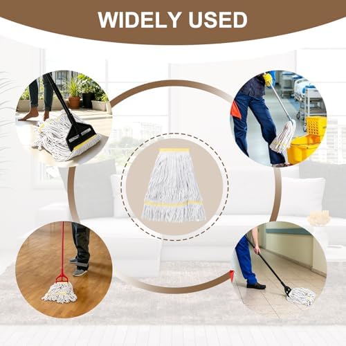 KeFanta 2 Pack Heavy Duty Mop Head Replacement, Commercial Industrial Heads | - Image 3