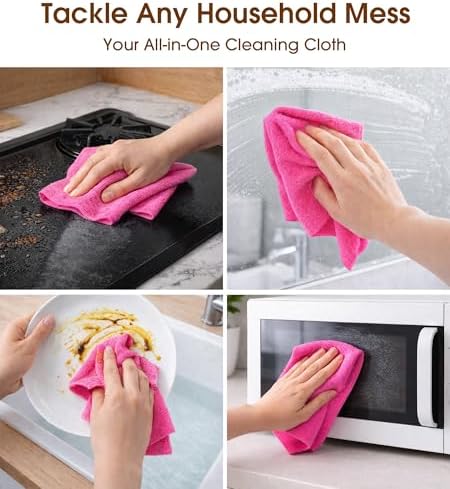 Microfiber Cleaning Cloth Roll, 100 Pack, 12 x 12 Inch Tear Away Reusable Paper - Image 5