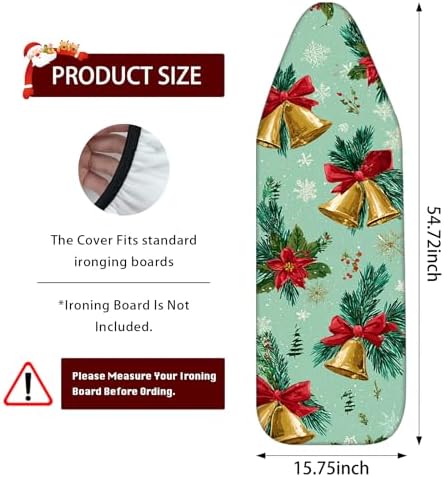 Nuxovilar Winter Bells Poinsettia Ironing Board Cover 15x54 - Image 3