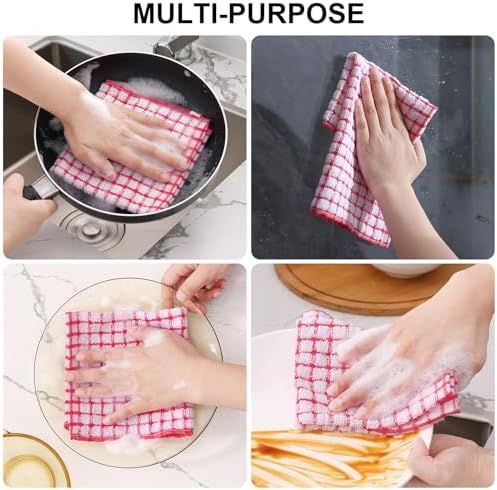 Kitinjoy Cotton 8 Pack Terry Kitchen Dish Cloths - Image 4