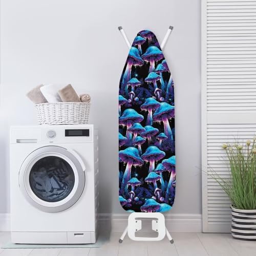 Flashideas Blue Mushroom Ironing Board Cover and Pad- 52" x 13" Iron Board Cover - Image 4