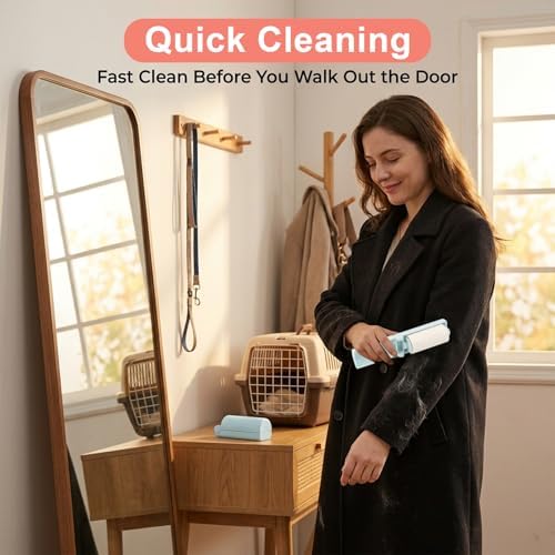 Mini Travel Lint Roller, 4 Handles + 12 Refills, 360 Sheets Total - Image 6