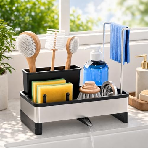 Laveshop Sponge Holder for Kitchen Sink, Rustproof Stainless Steel Sink Caddy by Unknown