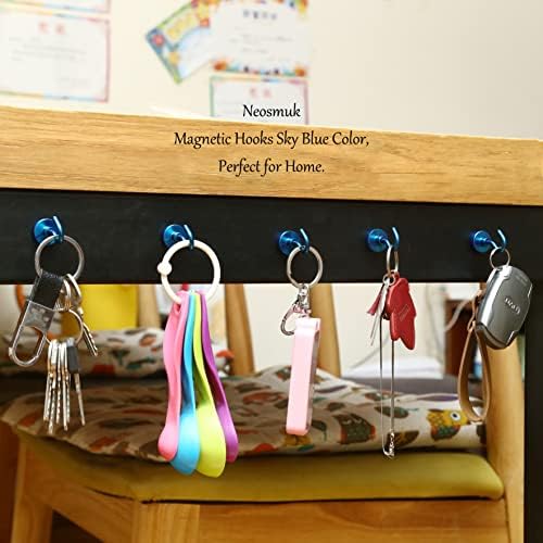 Neosmuk Magnetic Hooks for Cruise Cabins, 30lb Heavy Duty, Royal Blue, 6 Pack - Image 2