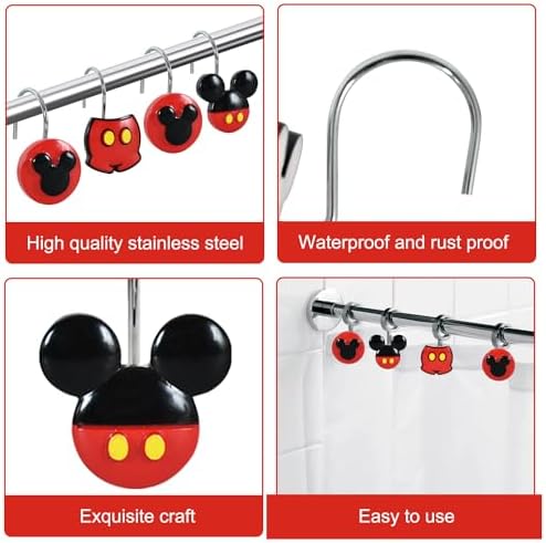 12-Piece Mouse Shower Curtain Hooks - Image 5