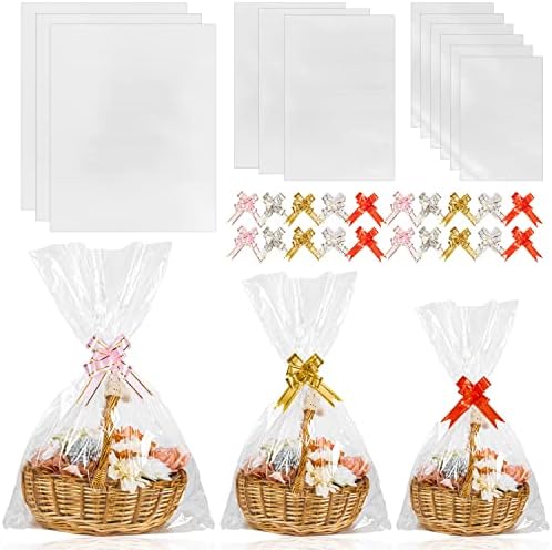 Labeol 50pcs Cellophane Bags 3 Sizes Cellophane Wrap by Labeol