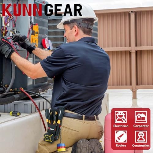 KUNN Small Tool Pouch with Belt Clip, Utility Tool Organizer with Tape Measure - Image 6